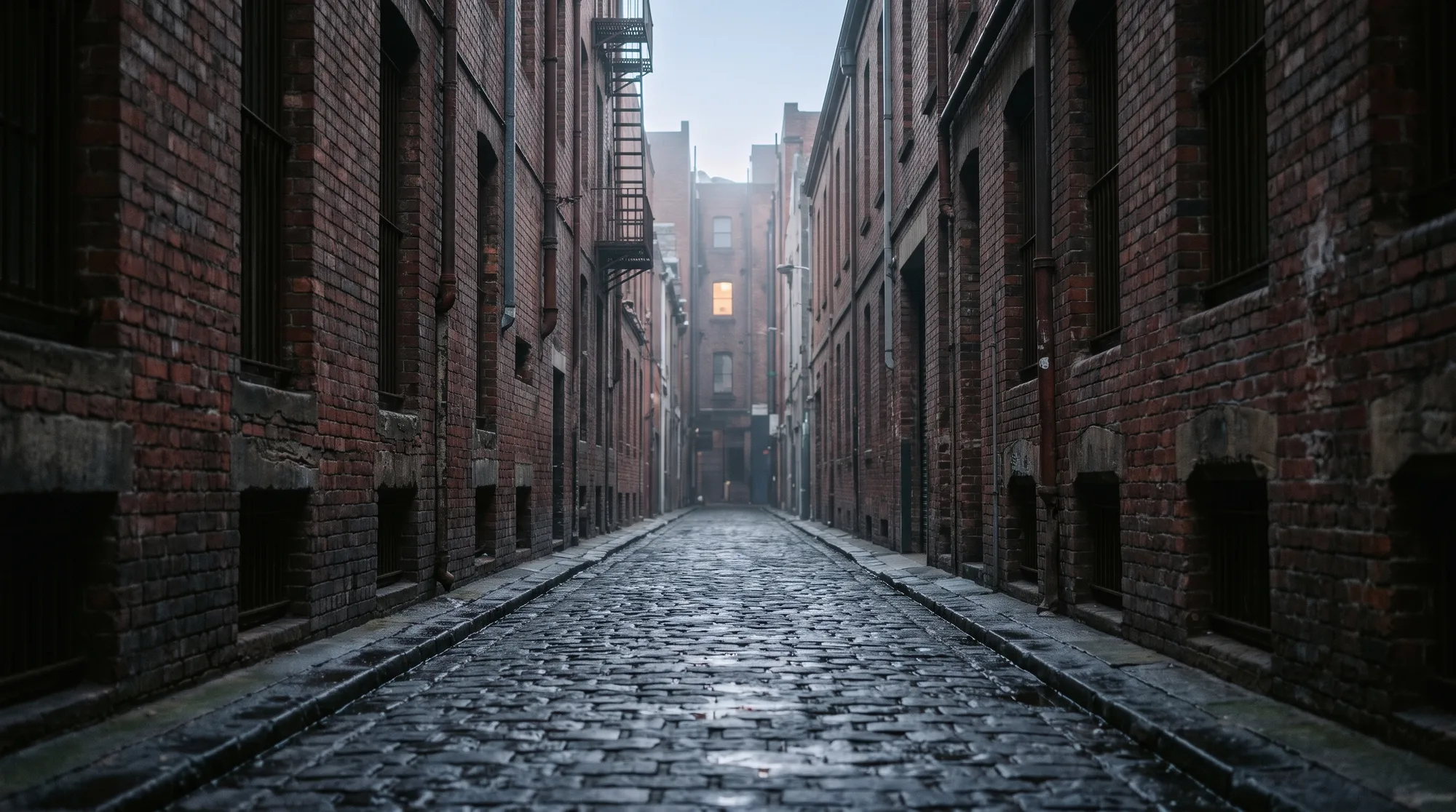 A Melbourne laneway at first light
