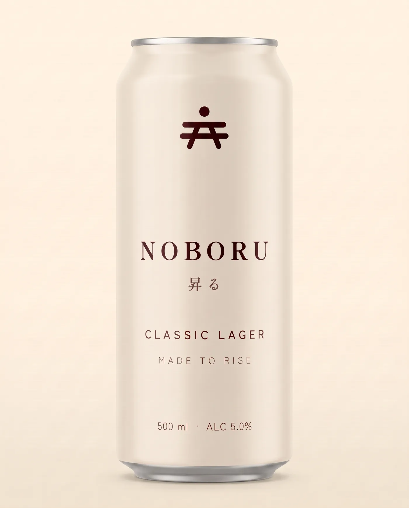 Noboru Classic lager, 500 ml can in cream